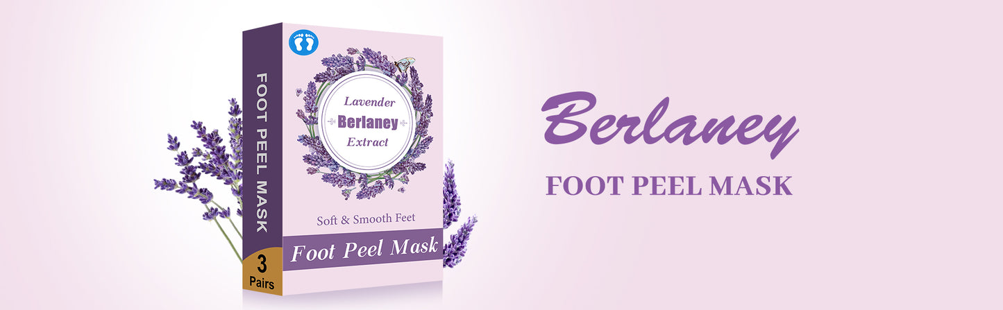 Foot Peel Mask - Pro Callus Remover with Lavender Extract for Rough Cracked Dry Feet-Dead Skin Remove, 3Pairs