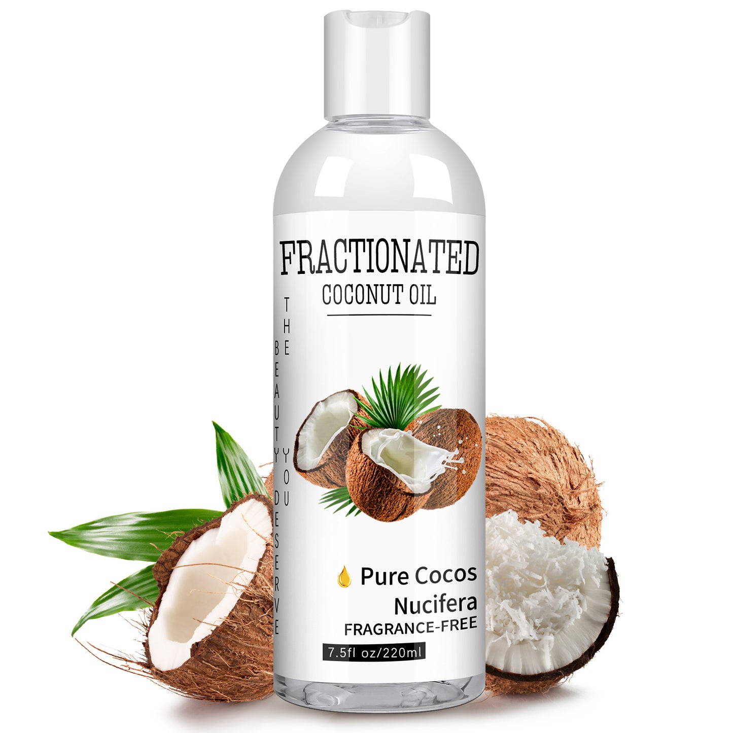 Grocerism Fractionated Coconut Oil - 7.5fl oz for Skin, Hair & DIY - Carrier & Massage Oil
