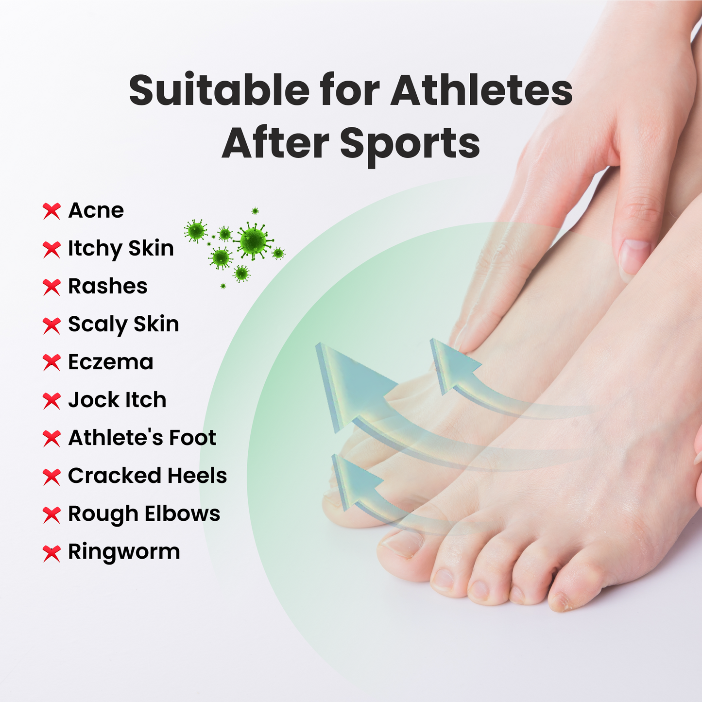 Athletes Foot Treatment Extra Strength - 8.82oz Athletes Foot Cream with Tea Tree Oil And Aloe Vera,Hydrates and Softens for Dry Cracked Feet, Toes and Heel, Alleviating the Foot Odor and Calluses