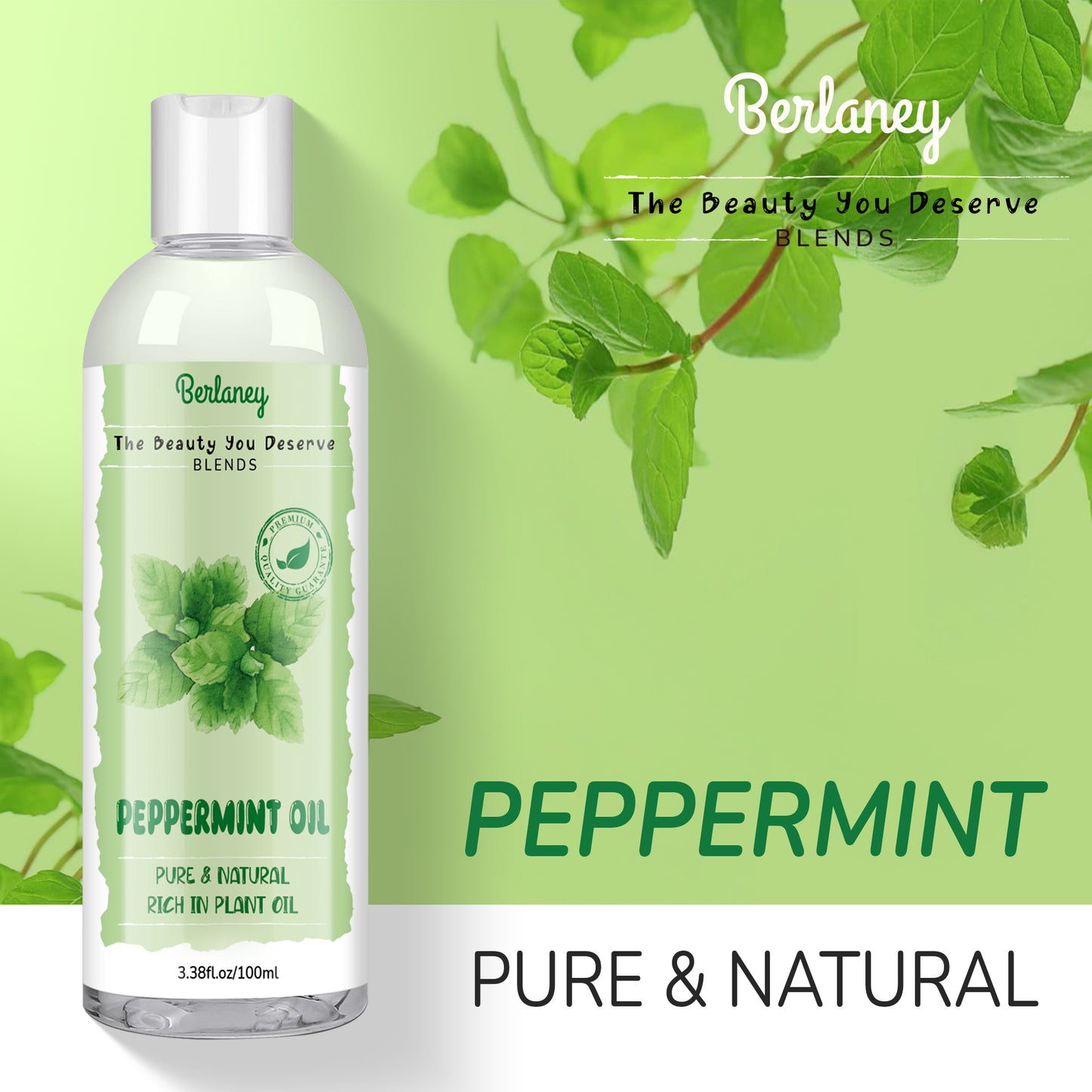 MAJESTIC PURE Peppermint Essential Oil with Glass Dropper | 100% Pure and Natural Peppermint Oil | Premium Grade Essential Oils for Diffusers, Skin, Aromatherapy, Massage | 3.38 Fl Oz