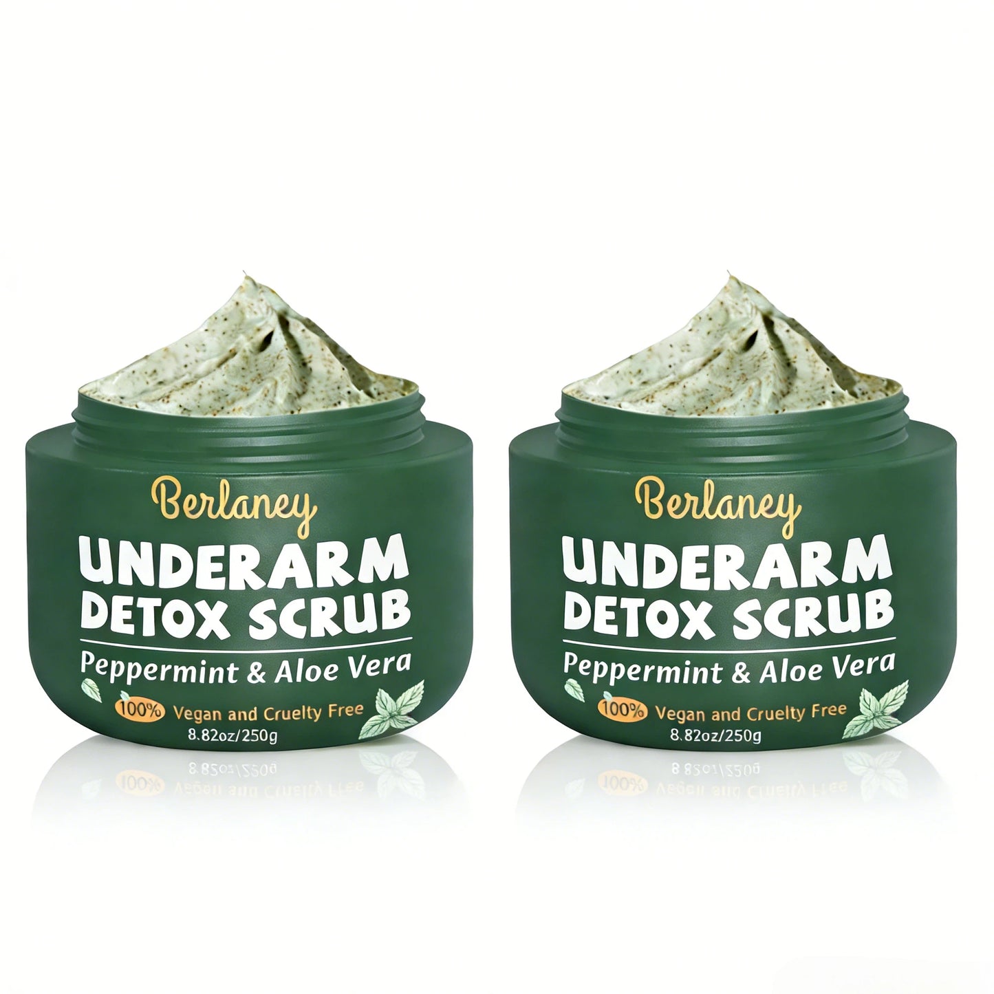 Berlaney Armpit & Body Detox Scrub-Natural Exfoliating Scrub with Shea Butter & Coconut for Odor Removal, Deep Cleansing-8.82oz