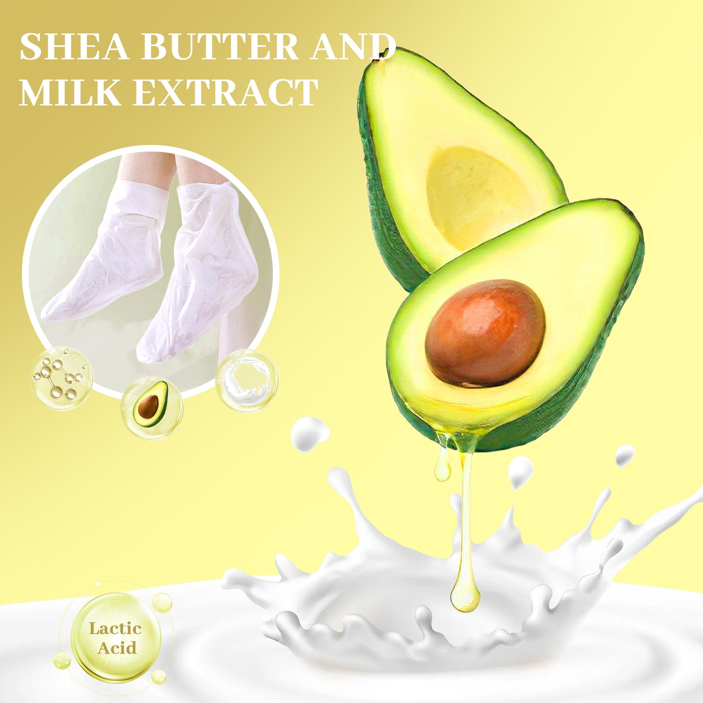 Moisturizing Foot Mask with Shea Butter, Moisturizing Foot Mask for Dry and Cracked Feet, Dry Skin Moisturizer for Soft and Smooth Feet