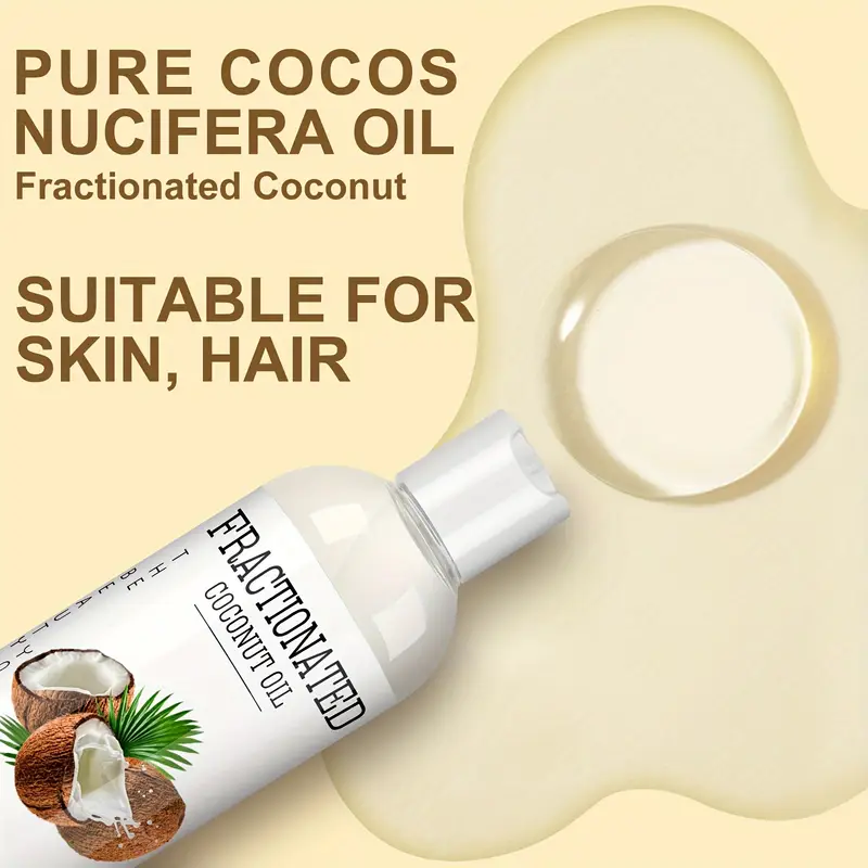 Grocerism Fractionated Coconut Oil - 7.5fl oz for Skin, Hair & DIY - Carrier & Massage Oil