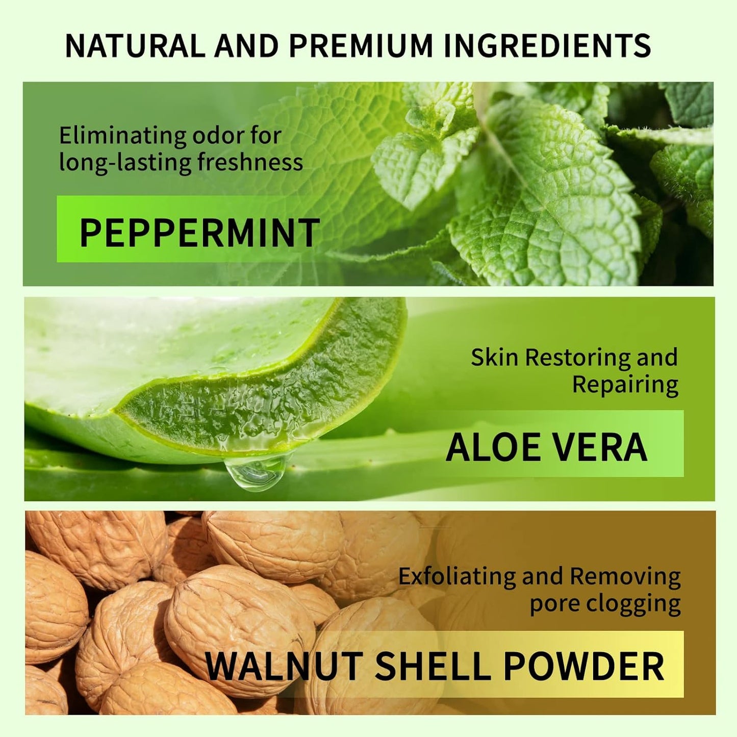 Grocerism Armpit & Body Scrub - Peppermint & Aloe Vera, Exfoliates & Deodorizes - 8.82 oz