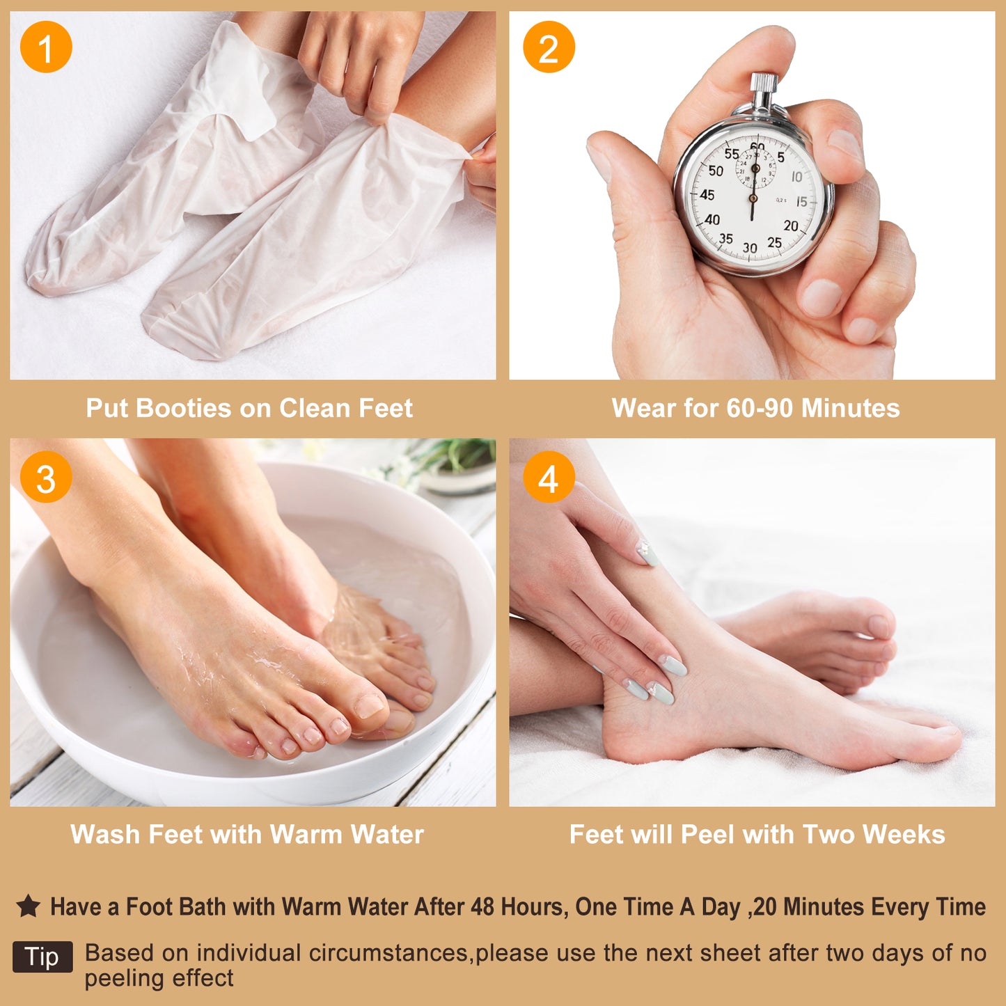 Moisturizing Foot Mask with Coconut, Softens Calluses, Treats Cracked Heels, Soothing & Hydrating