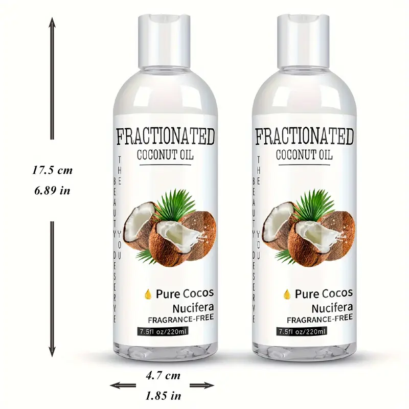Grocerism Fractionated Coconut Oil - 7.5fl oz for Skin, Hair & DIY - Carrier & Massage Oil
