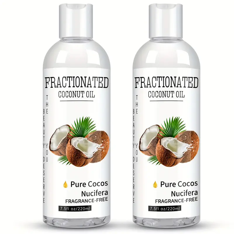 Grocerism Fractionated Coconut Oil - 7.5fl oz for Skin, Hair & DIY - Carrier & Massage Oil