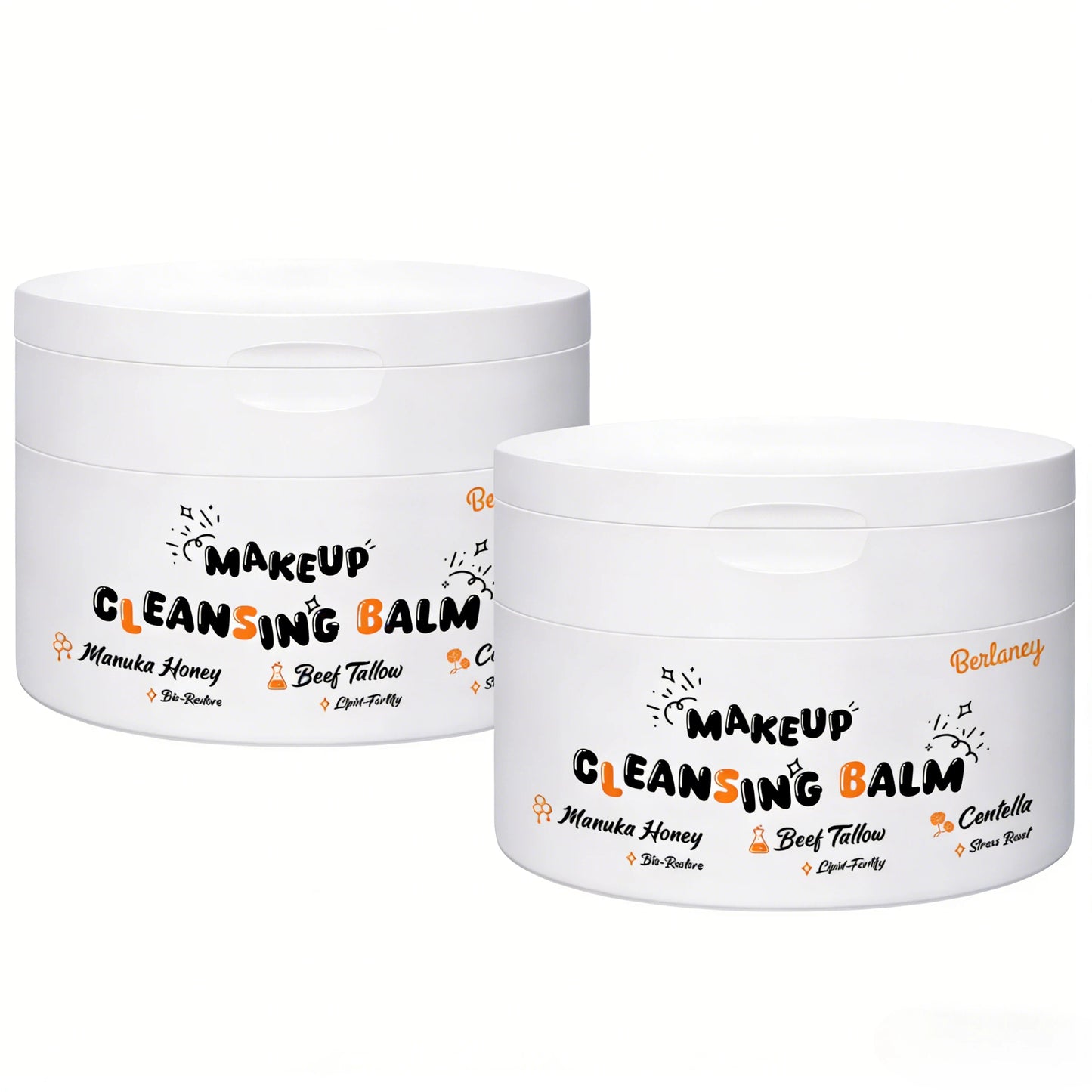 Berlaney Cleansing Balm - Waterproof Makeup Remover, Pore Cleansing (Washes Residue), Non-Greasy & No Tightness, Gentle for Sensitive/All Skin
