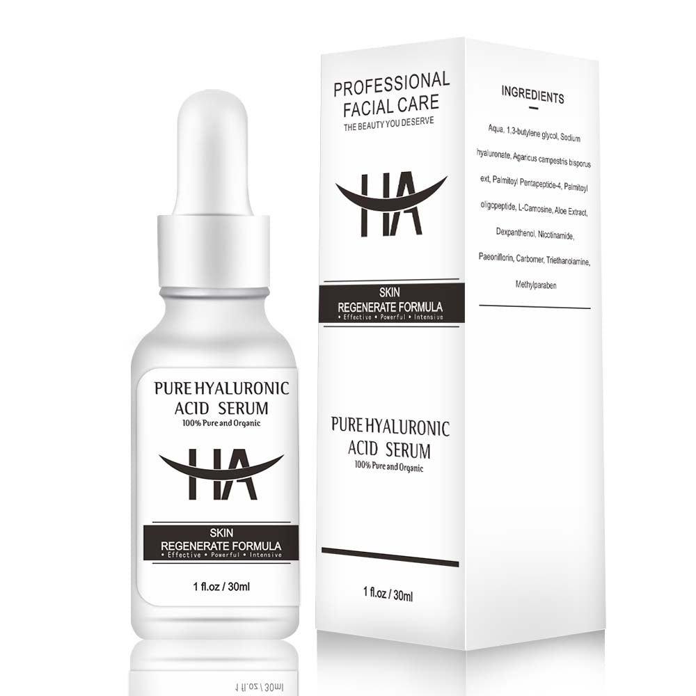 Pure Hyaluronic Acid Serum for Face - Plumping, Anti-Aging, Hydrating - Fragrance-Free - 1 Fl Oz