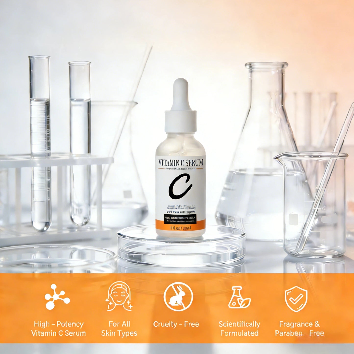 Grocerism 20% Vitamin C & 1.5% Vitamin E Serum for Dark Spot Corrector, Hydrating & Gentle Skin Repair - Facial Serum - 30ml