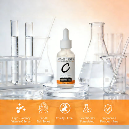 Grocerism 20% Vitamin C & 1.5% Vitamin E Serum for Dark Spot Corrector, Hydrating & Gentle Skin Repair - Facial Serum - 30ml