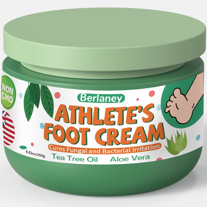 Athletes Foot Treatment Extra Strength - 8.82oz Athletes Foot Cream with Tea Tree Oil And Aloe Vera，Hydrates and Softens for Dry Cracked Feet, Toes and Heel, Alleviating the Foot Odor and Calluses