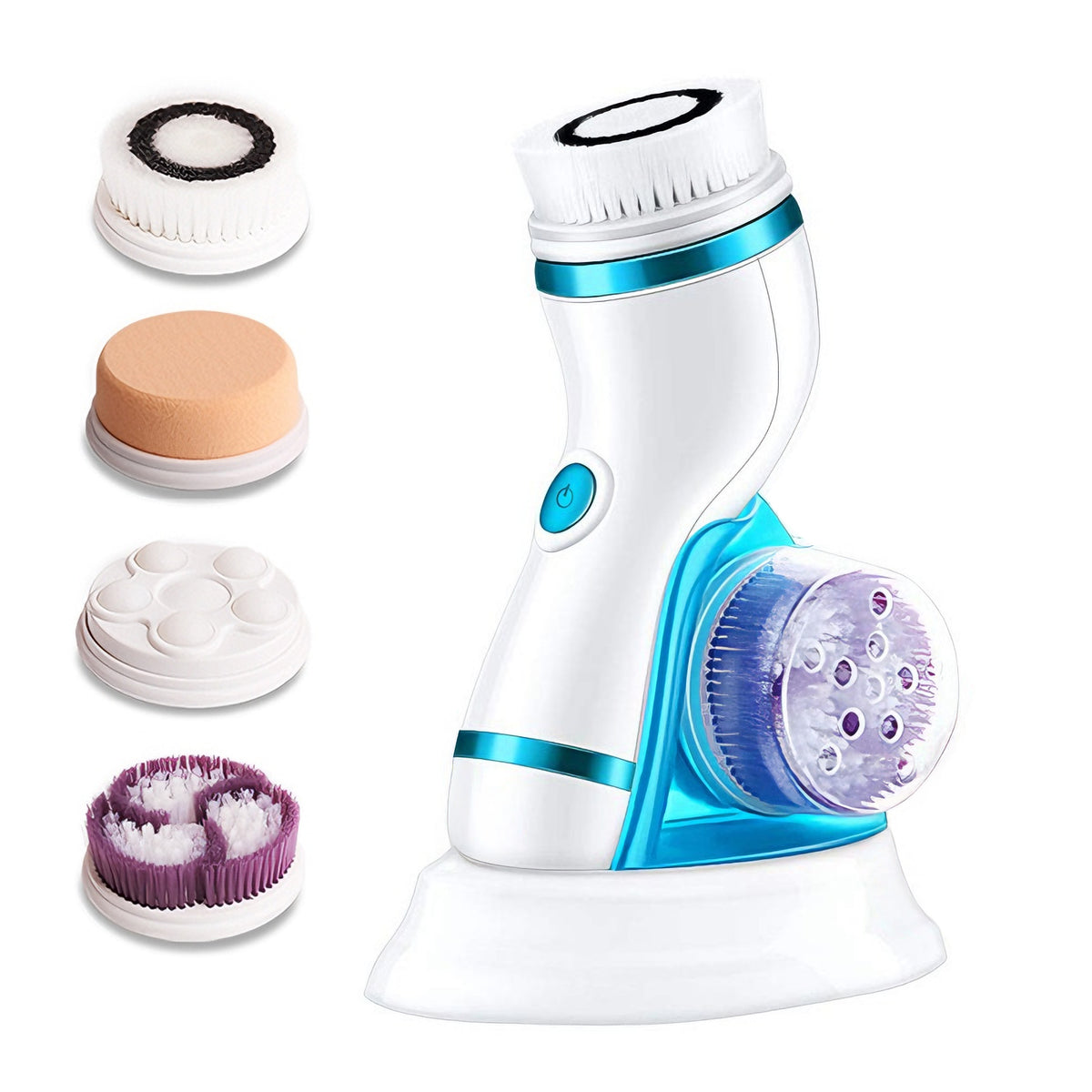 Facial Cleansing Brush IPX6 Waterproof Heads,Electric Face Spin Brush for Exfoliating,Oil makeup, Pores， Massaging and Deep Cleansing