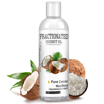 Grocerism Fractionated Coconut Oil - Fragrance-Free, Fast Absorbing & Non-Greasy for Skin, Hair & Massage (7.5 fl oz)