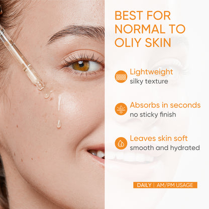 Grocerism 20% Vitamin C & 1.5% Vitamin E Serum for Dark Spot Corrector, Hydrating & Gentle Skin Repair - Facial Serum - 30ml