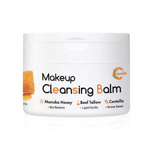 Grocerism Makeup Cleansing Balm Waterproof Makeup Remover Deep Pore Clean Non-Greasy No Tightness Gentle for Sensitive Skin All Skin Types 3.53oz