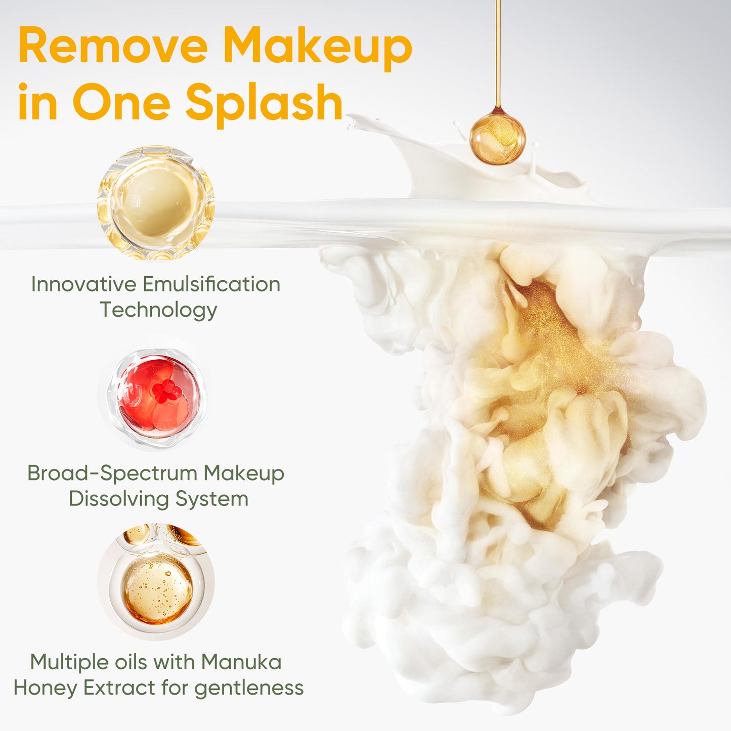 Berlaney MAKEUP CLEANSING BALM - Manuka Honey Makeup Remover + Oil Based Cleanser - Gentle Exfoliating Double Cleanser - Melts From Balm to Milky Lather (3.53oz / 100g)