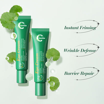 Grocerism Firming Eye Cream with Centella, Hyaluronic Acid, Collagen - For Dark Circles & Puffy Eyes, Wrinkle Defense (1.05 Fl Oz)