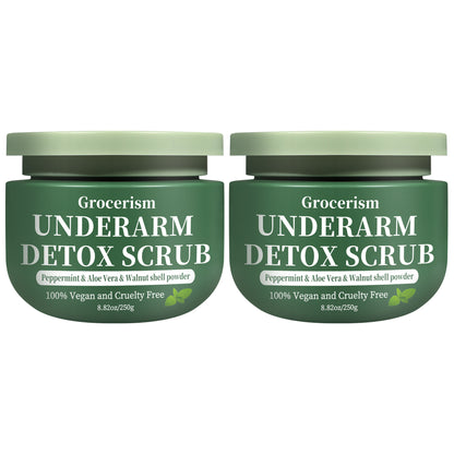 Grocerism Armpit & Body Scrub - Peppermint & Aloe Vera, Exfoliates & Deodorizes - 8.82 oz