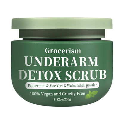 Grocerism Armpit & Body Scrub - Peppermint & Aloe Vera, Exfoliates & Deodorizes - 8.82 oz