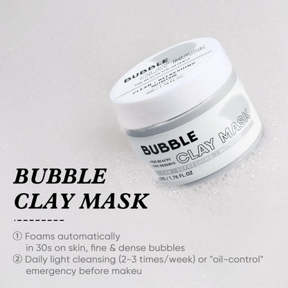 Grocerism Facial Clay Mask Set-Turmeric Clay Mask, Bubble Clay Mask & Facial Brightening Cream with Vitamin C for Pore Cleansing, Dark Spots & Brightening