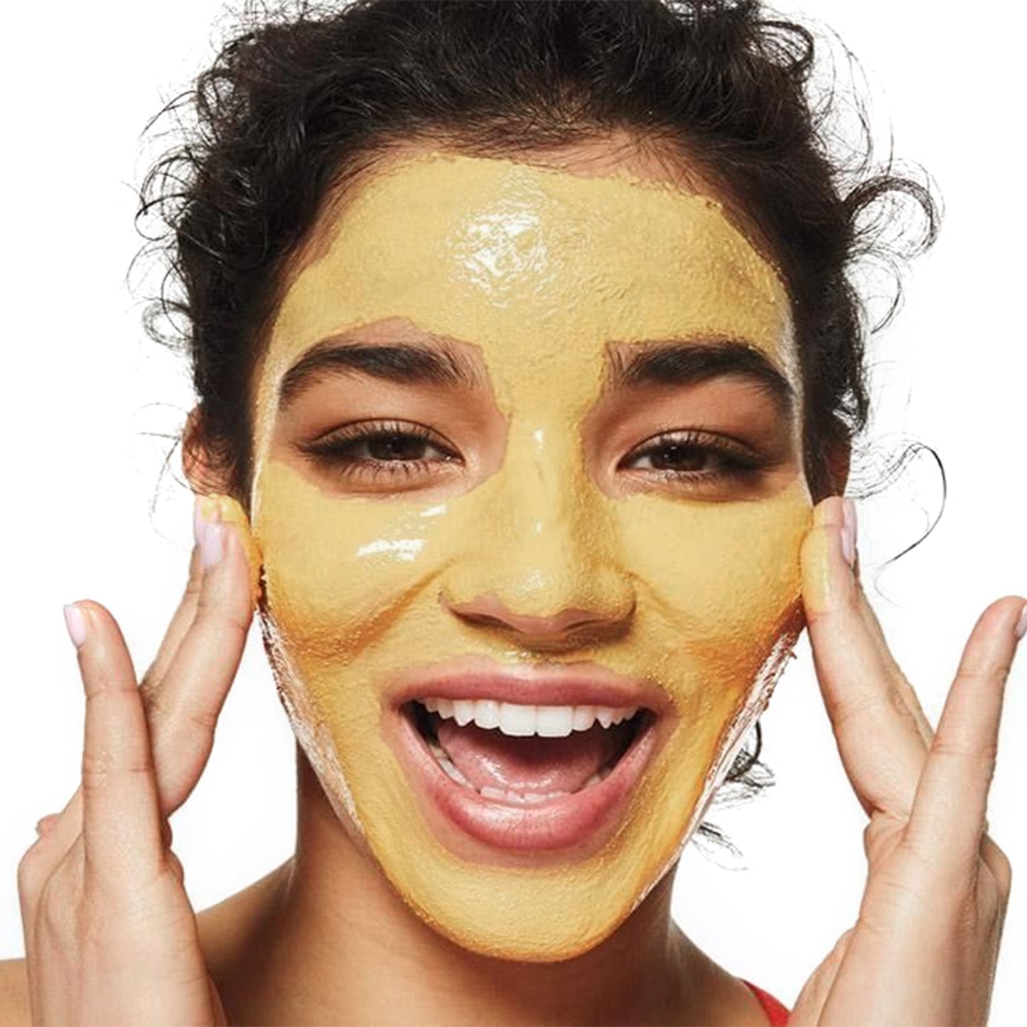 Grocerism Facial Clay Mask Set-Turmeric Clay Mask, Bubble Clay Mask & Facial Brightening Cream with Vitamin C for Pore Cleansing, Dark Spots & Brightening