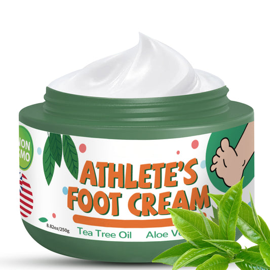 Athletes Foot Treatment Extra Strength - 8.82oz Athletes Foot Cream with Tea Tree Oil And Aloe Vera，Hydrates and Softens for Dry Cracked Feet, Toes and Heel, Alleviating the Foot Odor and Calluses