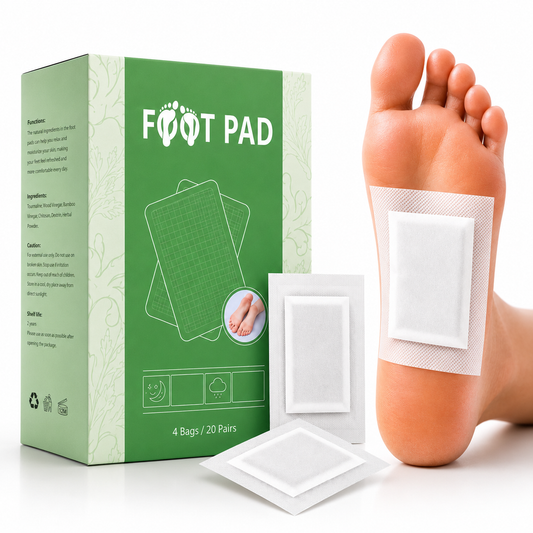 Grocerism Natural Ginger Foot Detox Pads Wtih Wormwood Bamboo Vinegar - Relieve Fatigue, Home Travel Use, 40 Pcs