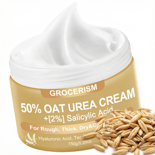 Urea Cream 50 Percent for Feet with Oat 5.29 oz || Foot & Hand Cream Maximum Strength with 2% Salicylic Acid, Tea Tree and Aloe Vera for Deep Moisturizing and Callus Removing (Upgraded Formula)