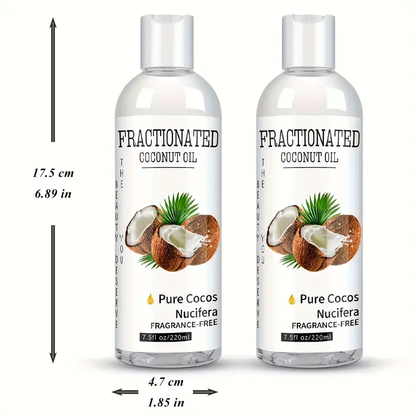 Grocerism Fractionated Coconut Oil - 7.5fl oz for Skin, Hair & DIY - Carrier & Massage Oil