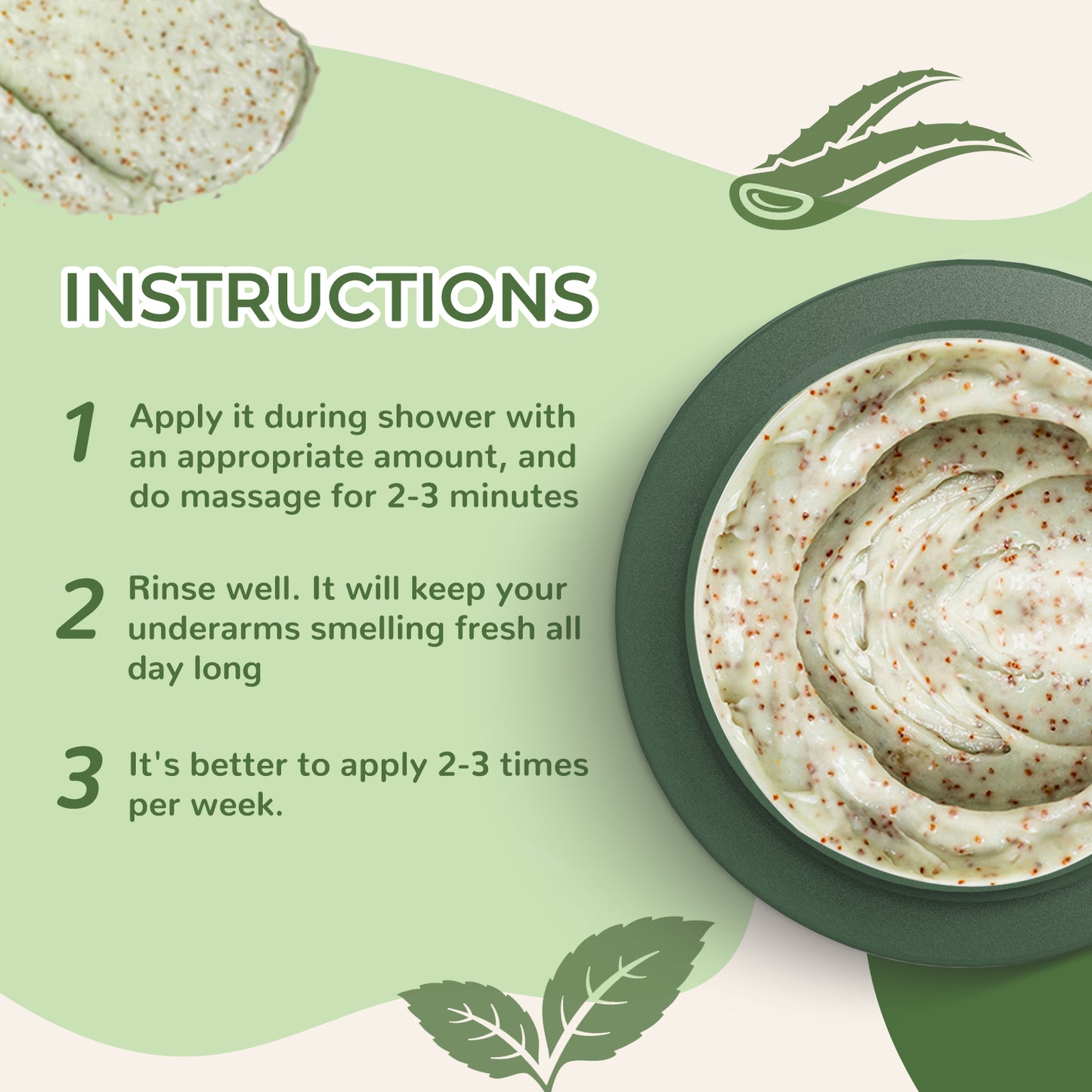 Berlaney Armpit & Body Detox Scrub-Natural Exfoliating Scrub with Shea Butter & Coconut for Odor Removal, Deep Cleansing-8.82oz