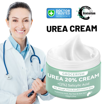 2 Packs Urea Cream 20 Plus Salicylic Acid 5.3oz || Tree Foot Cream with Hyaluronic Acid, Tea Tree and Aloe Vera for Deep Moisturizes, Callus Remover and Soften