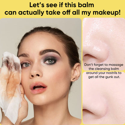 Berlaney Cleansing Balm - Waterproof Makeup Remover, Pore Cleansing (Washes Residue), Non-Greasy & No Tightness, Gentle for Sensitive/All Skin