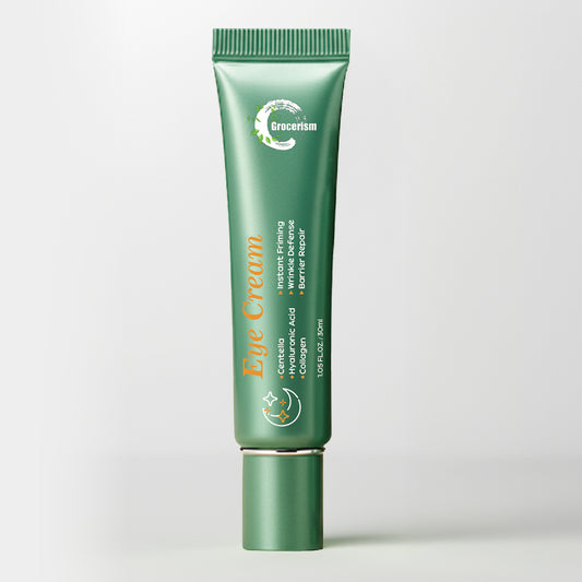 Grocerism Hydrating Eye Gel-Cream, With Hyaluronic Acid & Centella Asiatica - Advanced Cooling Eye Cream for Dark Circles and Fine Lines - Anti Aging and Hydrating - Beauty Gifts(30 ml/ 1 fl oz)
