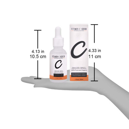 Grocerism 20% Vitamin C & 1.5% Vitamin E Serum for Dark Spot Corrector, Hydrating & Gentle Skin Repair - Facial Serum - 30ml